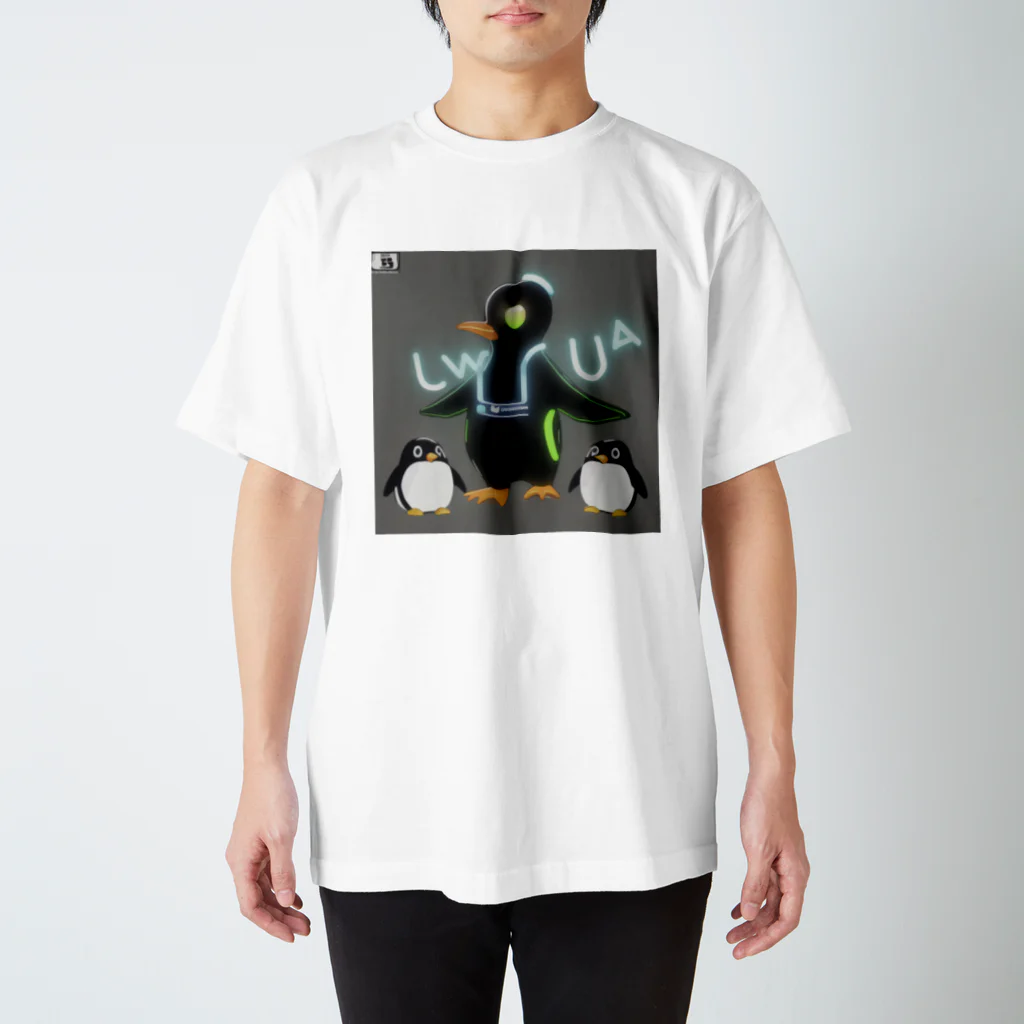 ペンギンとネオンとサイバーのサイバーペンギンシリーズ３ スタンダードTシャツ