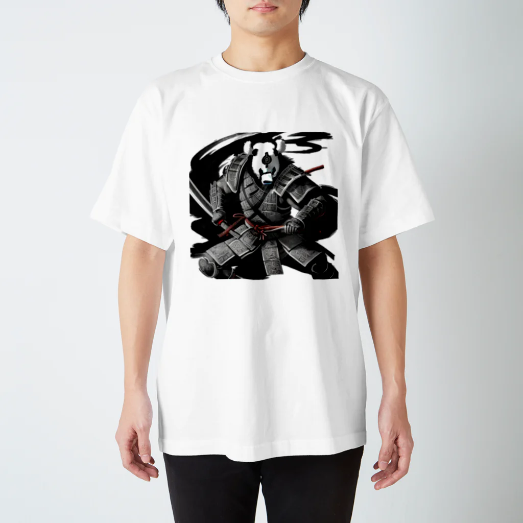 Anarchy LのWABISABI Samurai Animals Panda スタンダードTシャツ