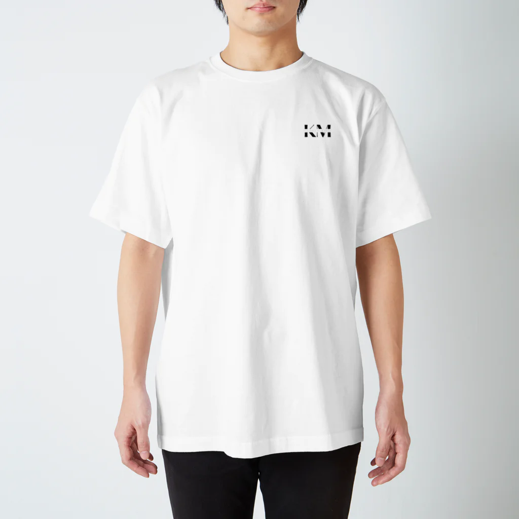 M-yoloの【K.M】ワンポイントTシャツ スタンダードTシャツ