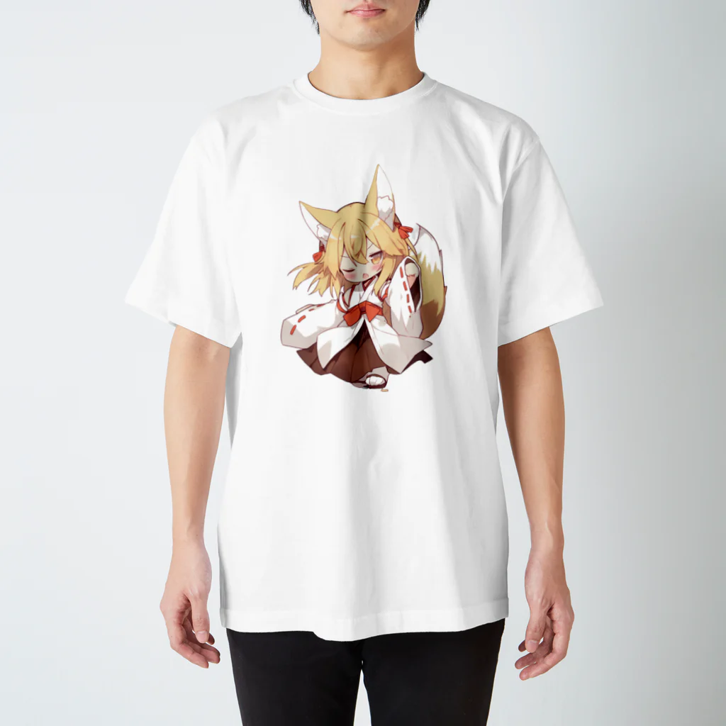 jai-to-anのミコン (Mikon) ver.5　狐の神様、きつね、キツネ Regular Fit T-Shirt
