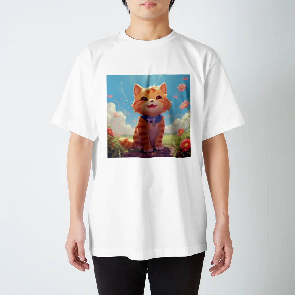 ネオン街/Neon Streetの魔法猫TIYCHA Regular Fit T-Shirt