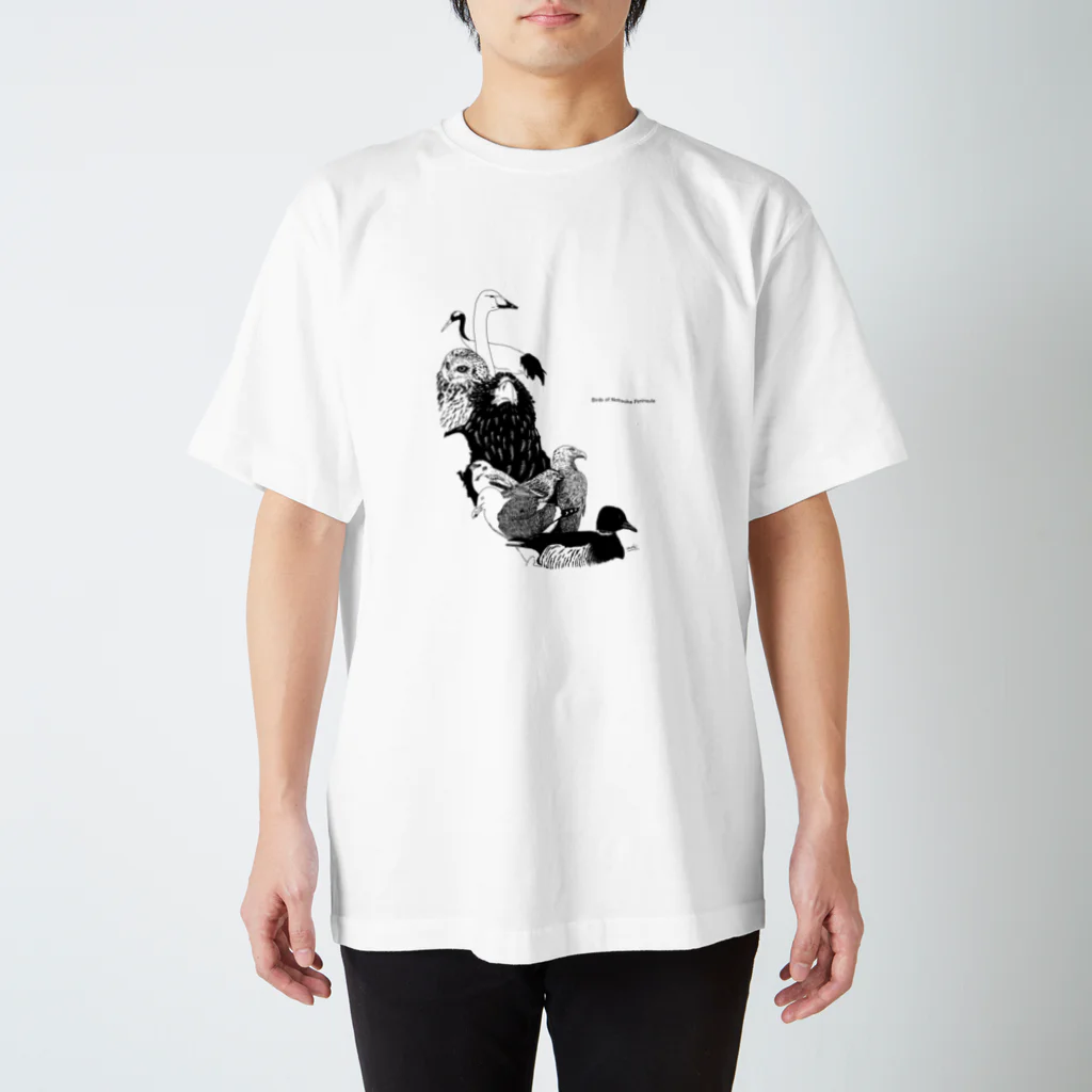 ushidahanatoriの野付半島の野鳥 Regular Fit T-Shirt