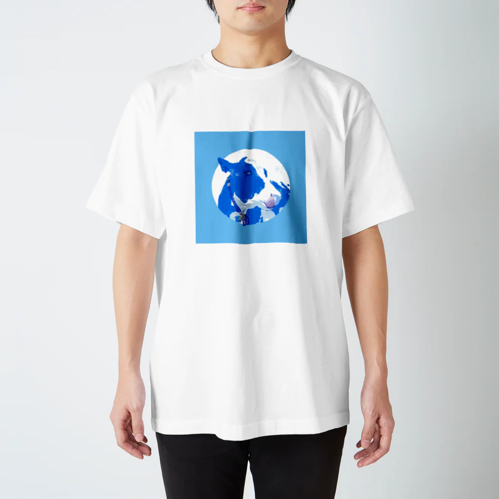 shirochiyuの乳牛（ぺろり）ブルー Regular Fit T-Shirt