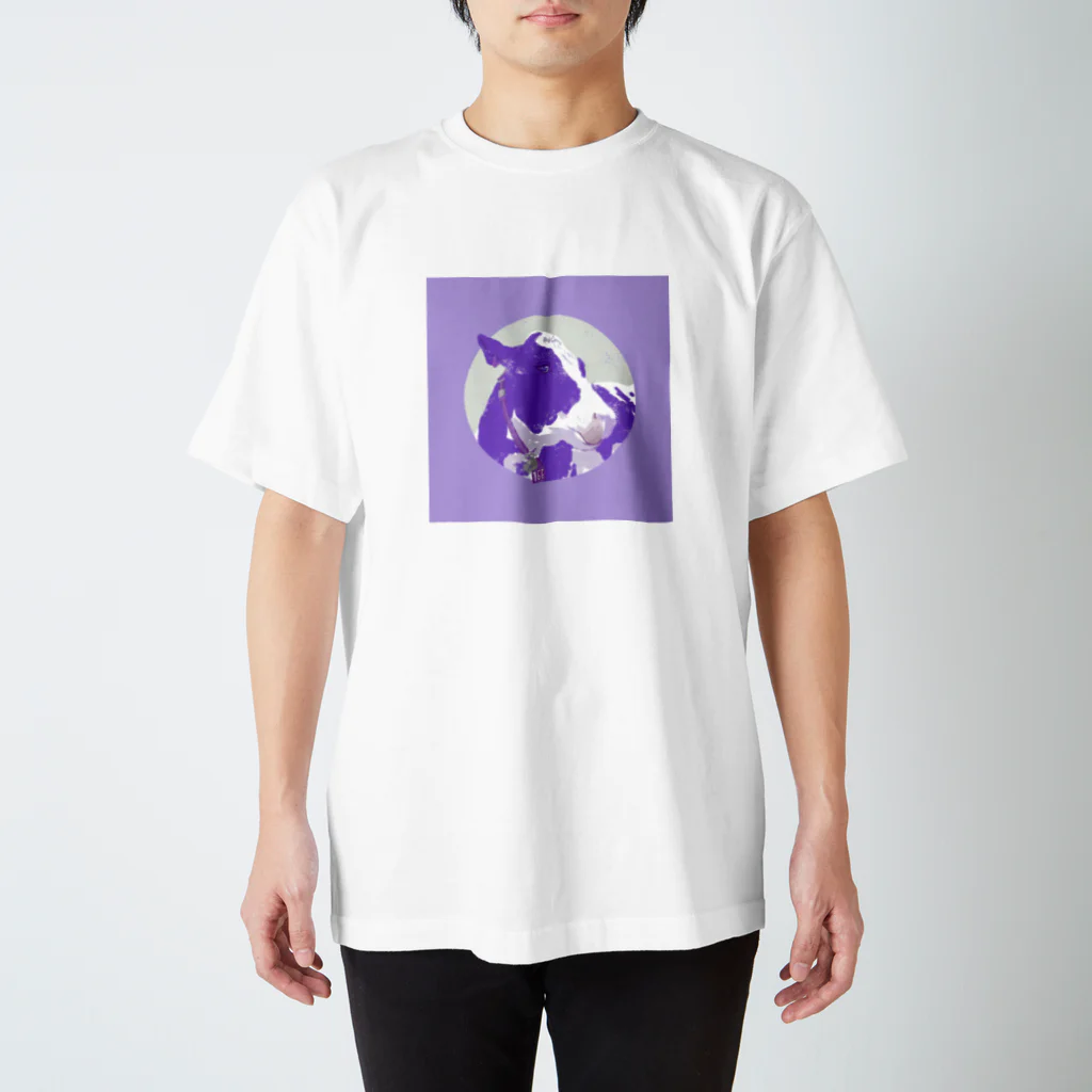 shirochiyuの乳牛（ぺろり）ぱーぷる スタンダードTシャツ