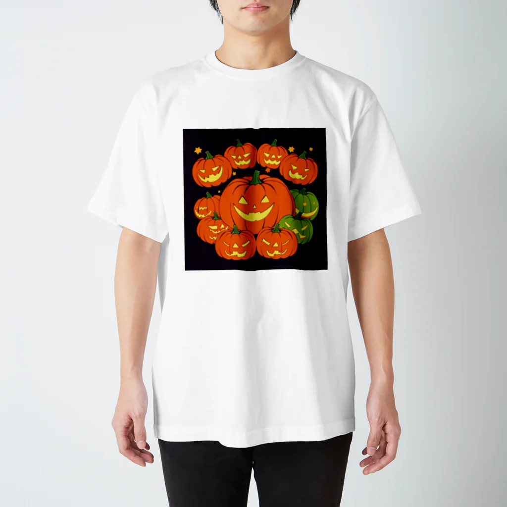 にょんのTシャツ屋さんのかぼちゃのランタンパーティー Regular Fit T-Shirt