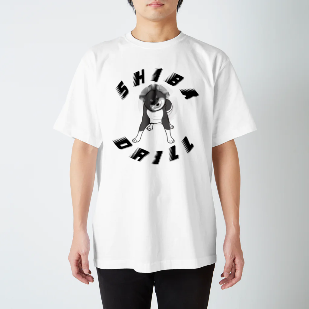 MessagEの黒柴ドリル Regular Fit T-Shirt