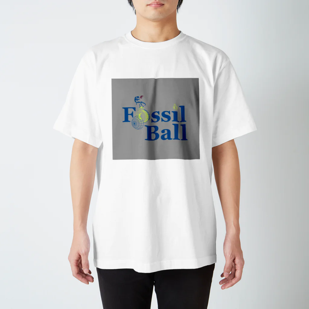 FossilBallのFossil Ball gray square スタンダードTシャツ