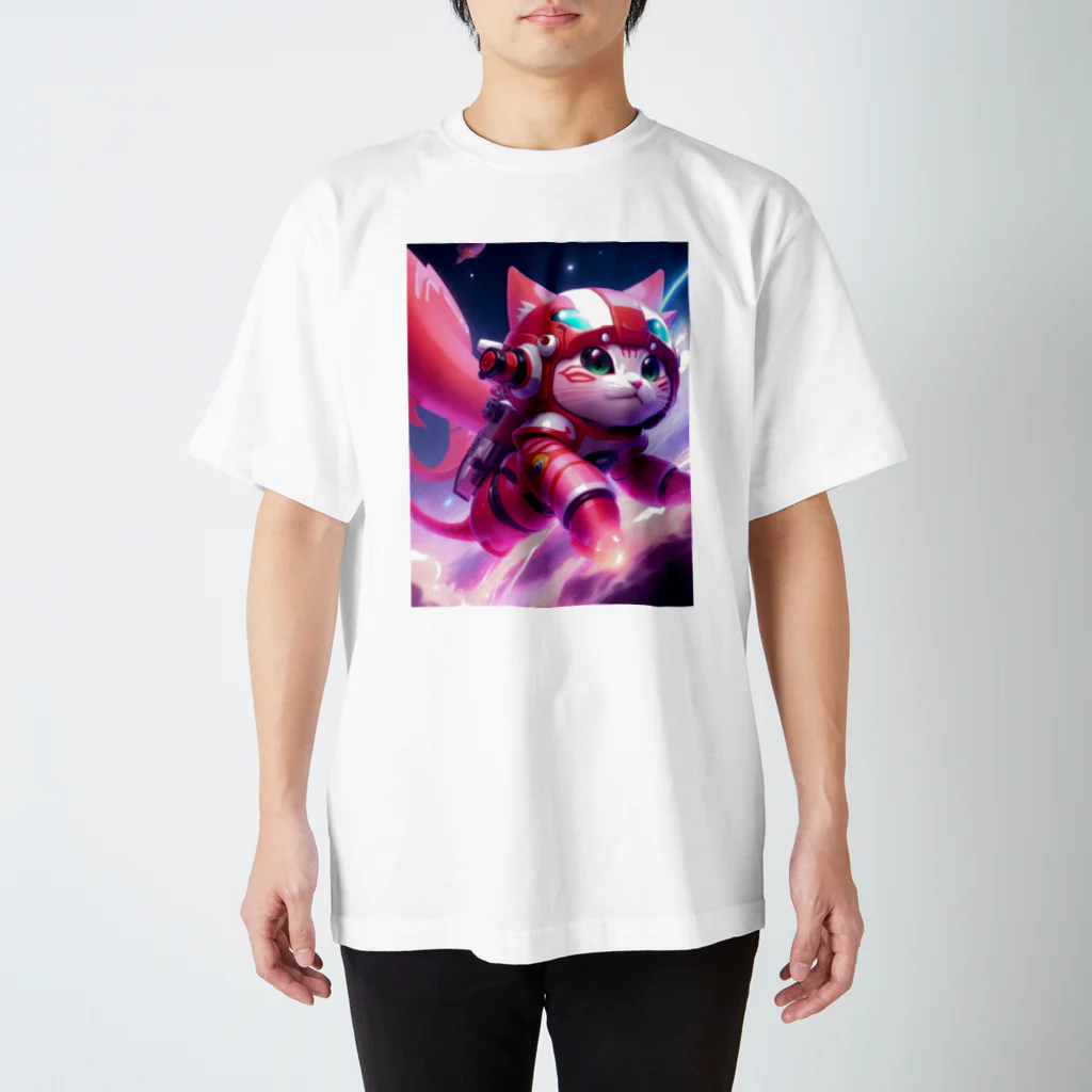 brand-new-cat-worldの大気圏に突入するにゃ！ Regular Fit T-Shirt