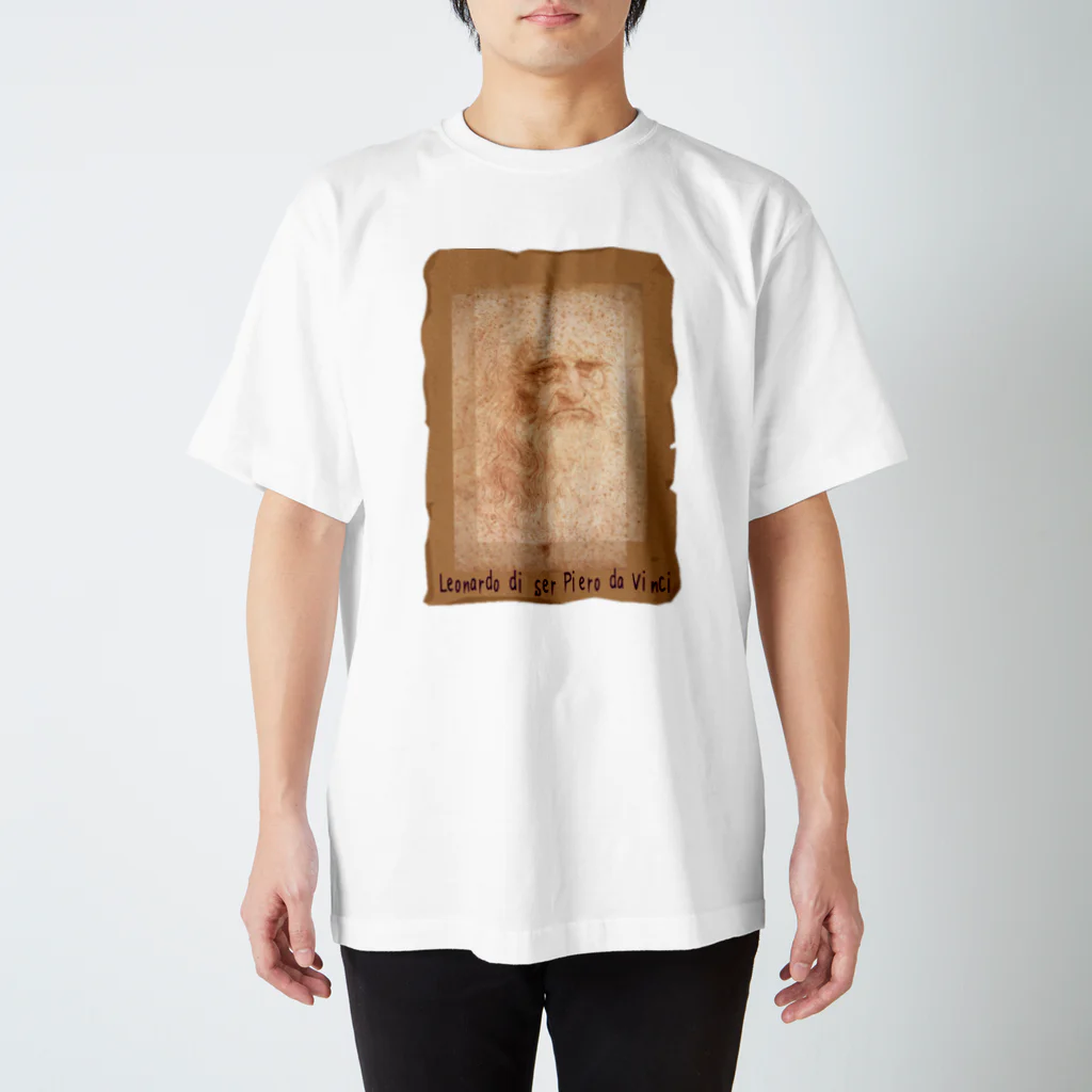 アニマル四字熟語のレオナルド・ダ・ヴィンチ　絵画アートシリーズ　自画像 Regular Fit T-Shirt
