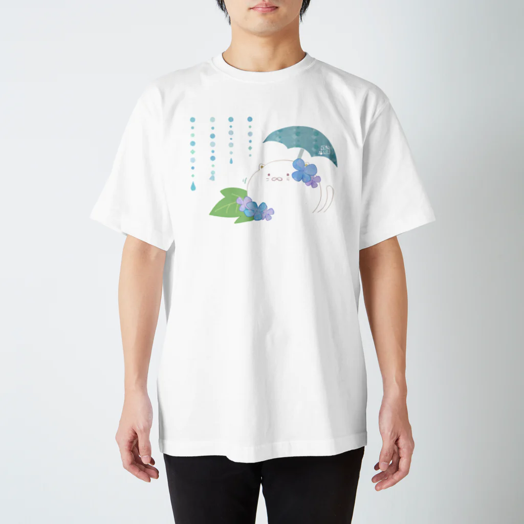 ねこふく茶屋の雨のかほり スタンダードTシャツ