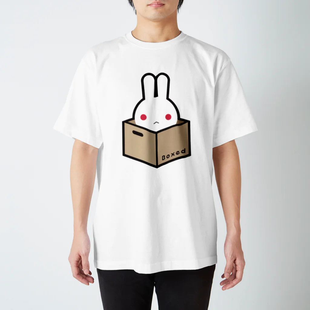 ツギハギ ニクの【Boxed * Rabbit】カラーVer スタンダードTシャツ