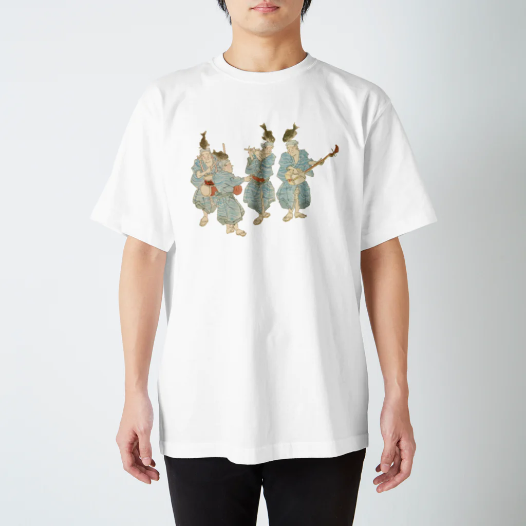 浮世絵ショップ のどぐろ　UKIYOE SHOP NODOGUROの魚　 神田明神祭禮繪卷 [4] Kanda Myojin Festival Religious Painting [4] スタンダードTシャツ