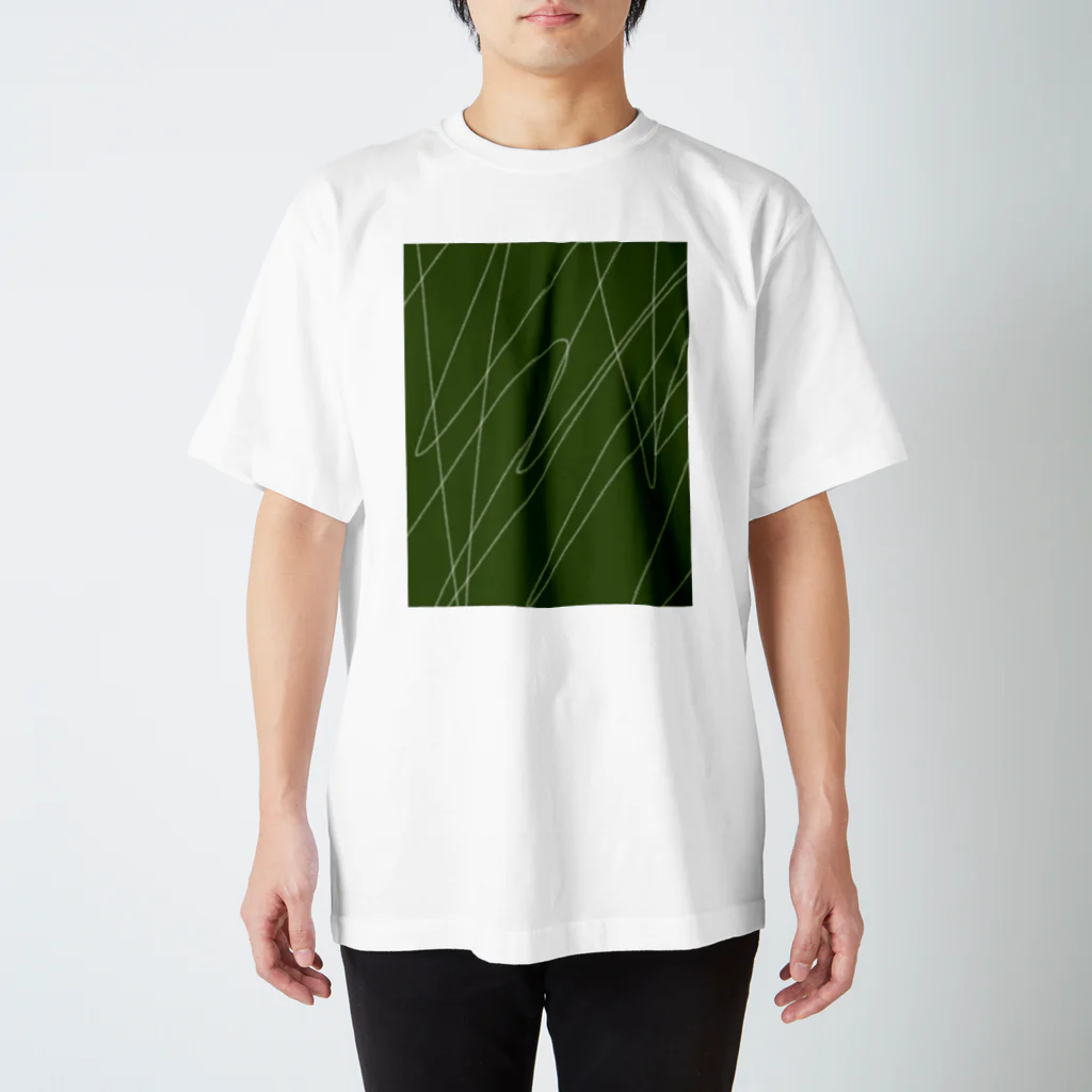 hanaharuのGreen Regular Fit T-Shirt