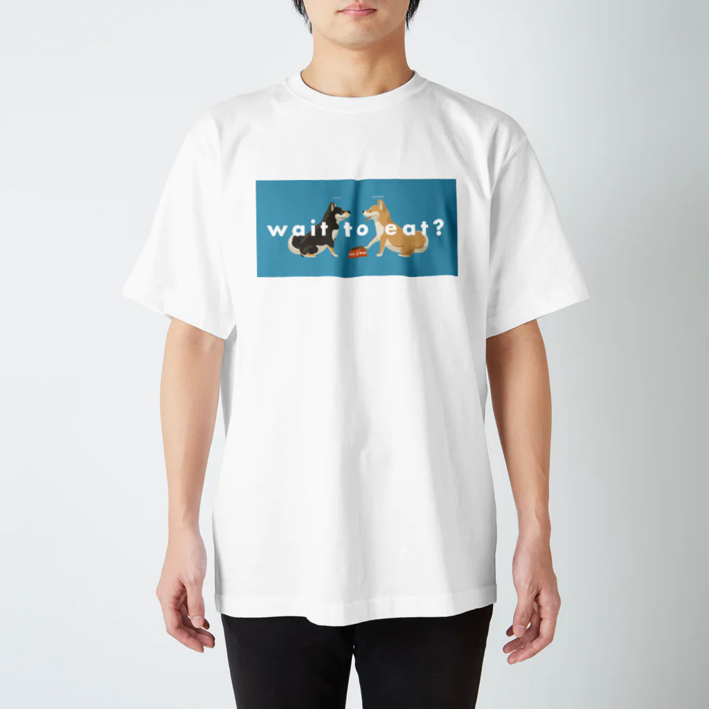 minchのwait to eat? (blue) スタンダードTシャツ