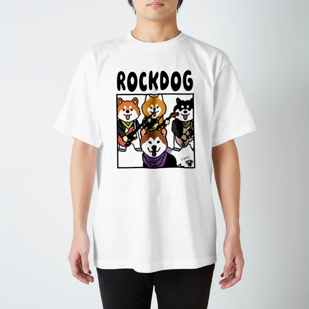 ZUKINDOGSの犬ロック スタンダードTシャツ