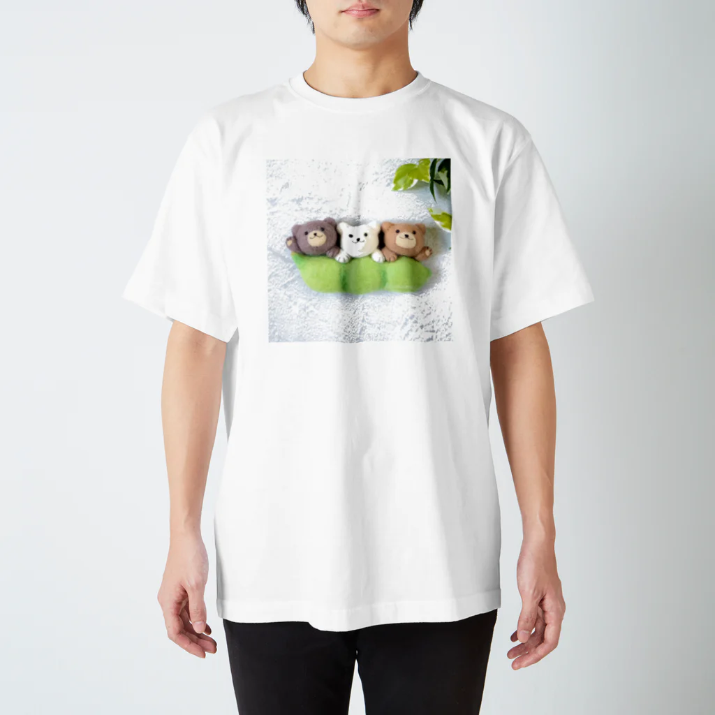 kumamia（くまみあ）のくまの3兄弟（枝豆） Regular Fit T-Shirt