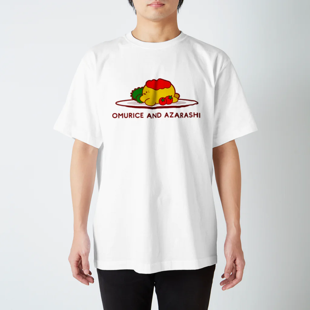 books_and_azarashiのOMURICE AND AZARASHI スタンダードTシャツ