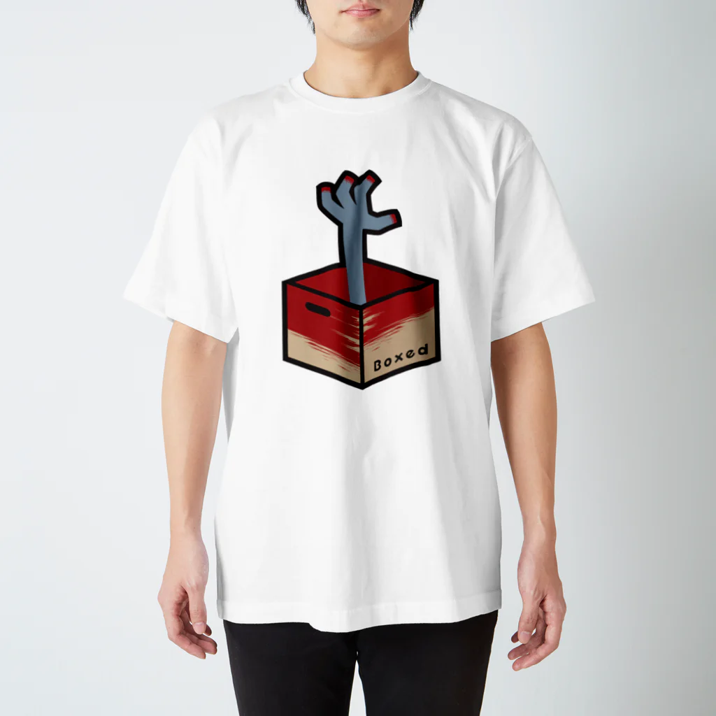 ツギハギ ニクの【Boxed * Horror】カラーVer Regular Fit T-Shirt