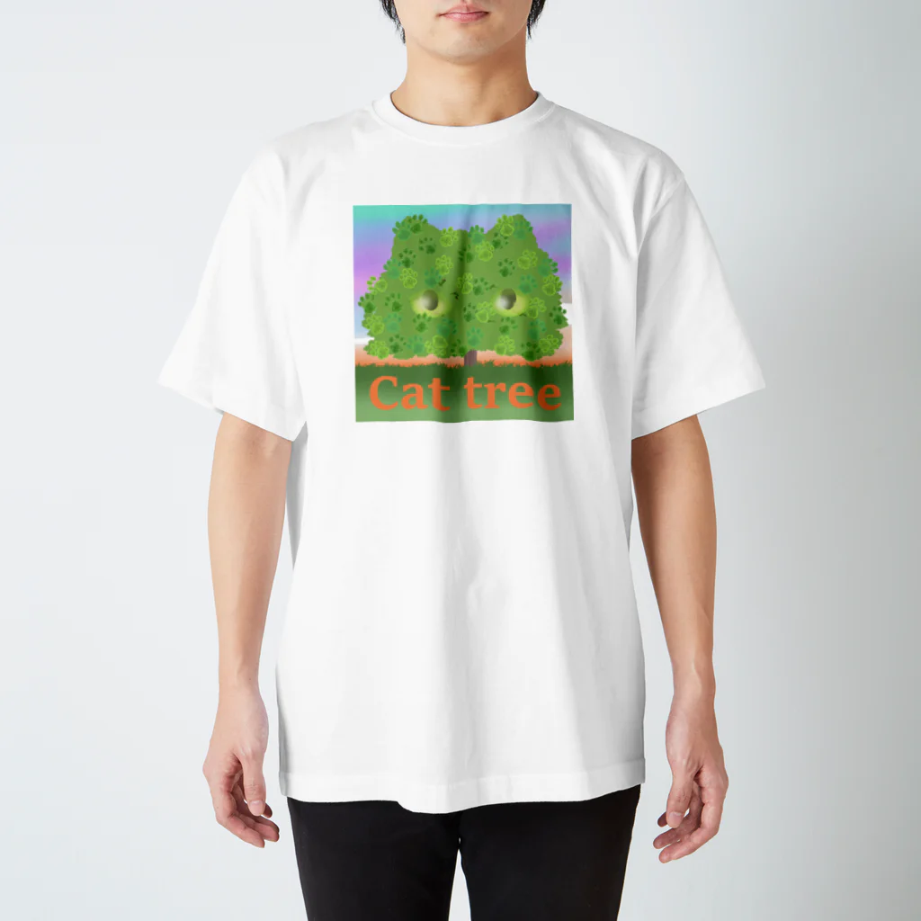 Charamaru MarketのＣＡＴ　ＴＲＥＥ スタンダードTシャツ