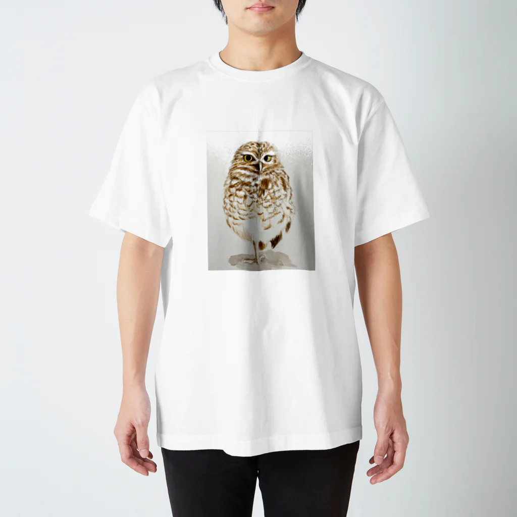 Inamori Shotenのモフモフクロウ Regular Fit T-Shirt