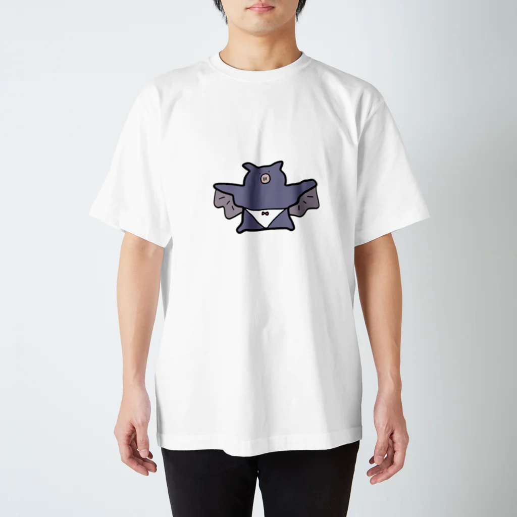 佐藤さんのぶたこうもりTシャツ Regular Fit T-Shirt
