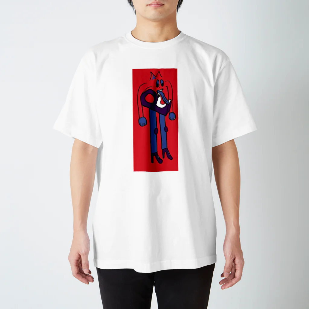 sumanandaのTape case body and the cellophane tongue（RED） スタンダードTシャツ