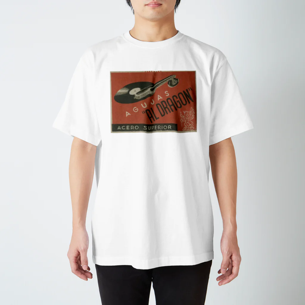 YS VINTAGE WORKSのスペイン・バルセロナ 1950年代 レコード針"AL DRAGÓN" Regular Fit T-Shirt