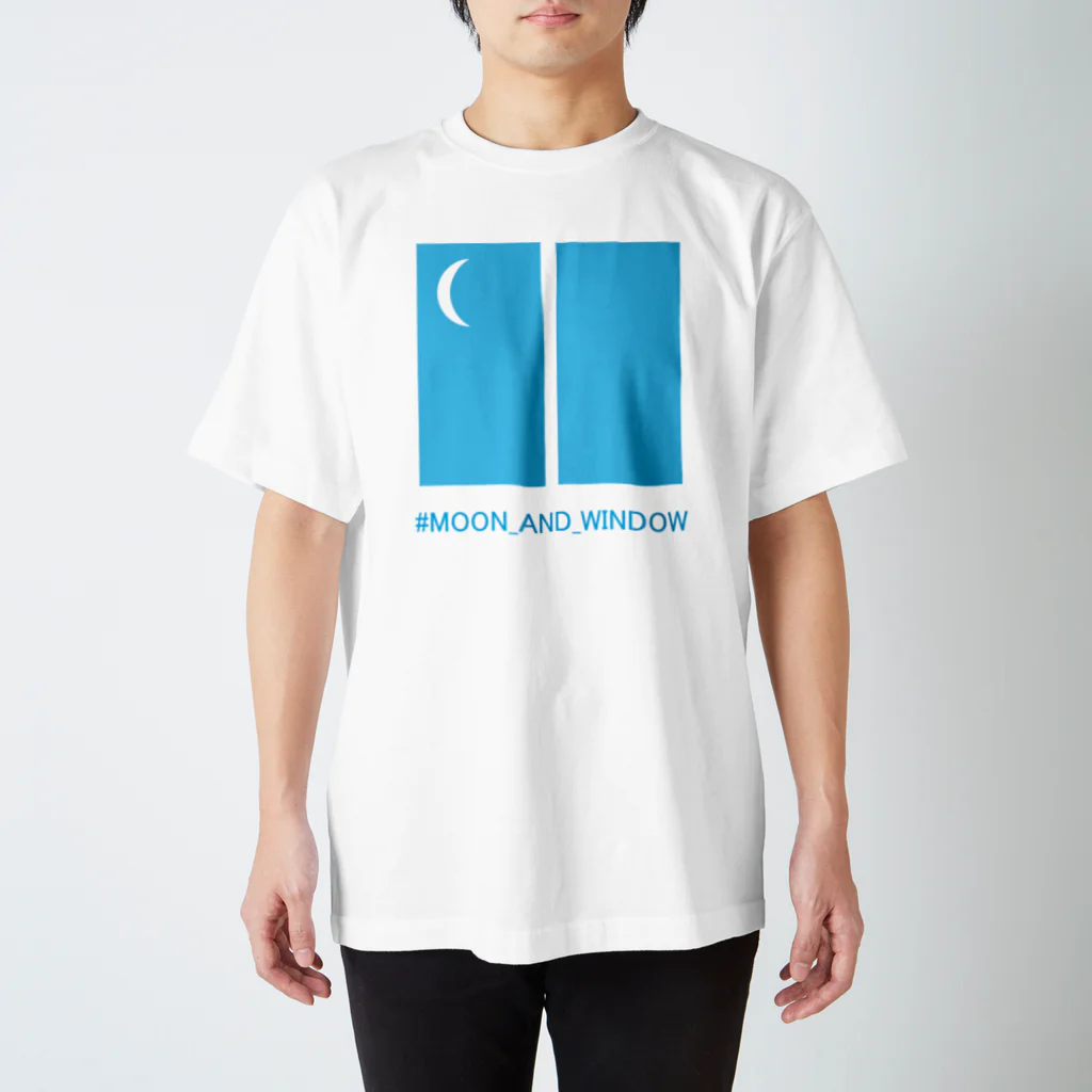 染島@メタバース書店員&パワポ絵描き/NFT毎週月曜19時list!!の＃MOON_AND_WINDOW Regular Fit T-Shirt