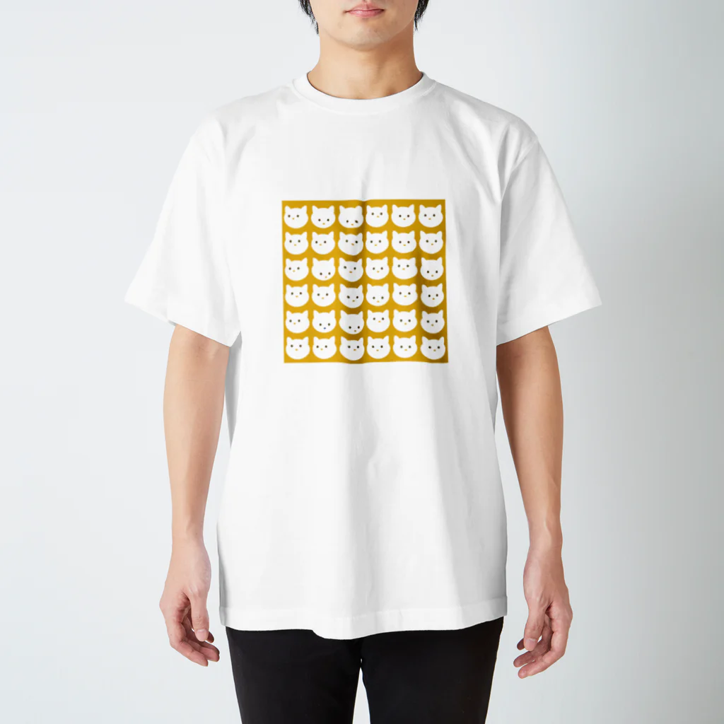 Dot Cat DailyのDot Cat Daily_Square（イエロー） スタンダードTシャツ