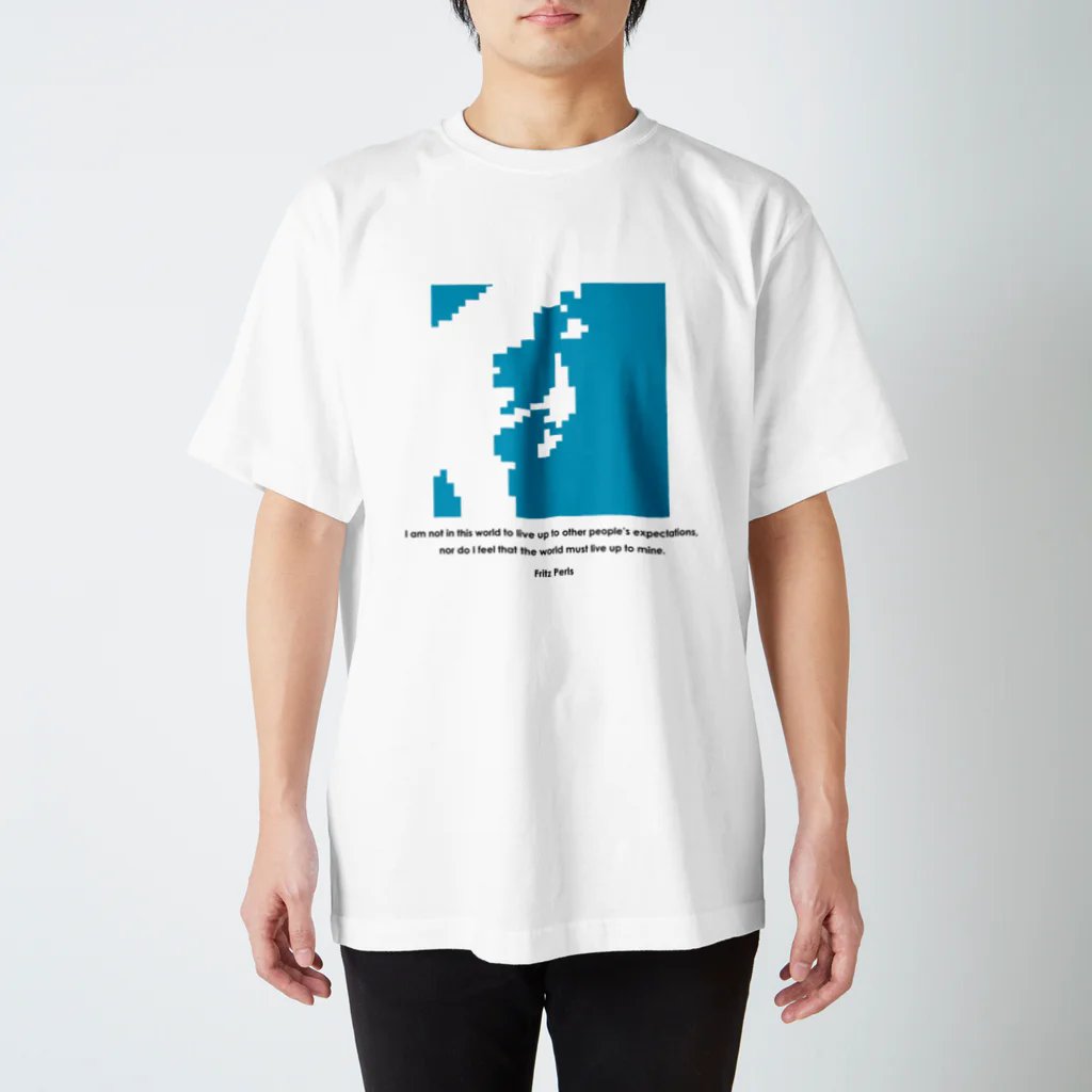 shop-dont-push-the-riverのFritz Perls, Gestalt Regular Fit T-Shirt