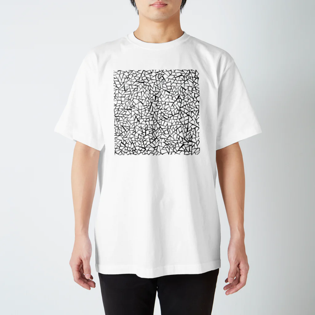とおにゅう屋のパターン『ぴきぴき』（黒線） スタンダードTシャツ