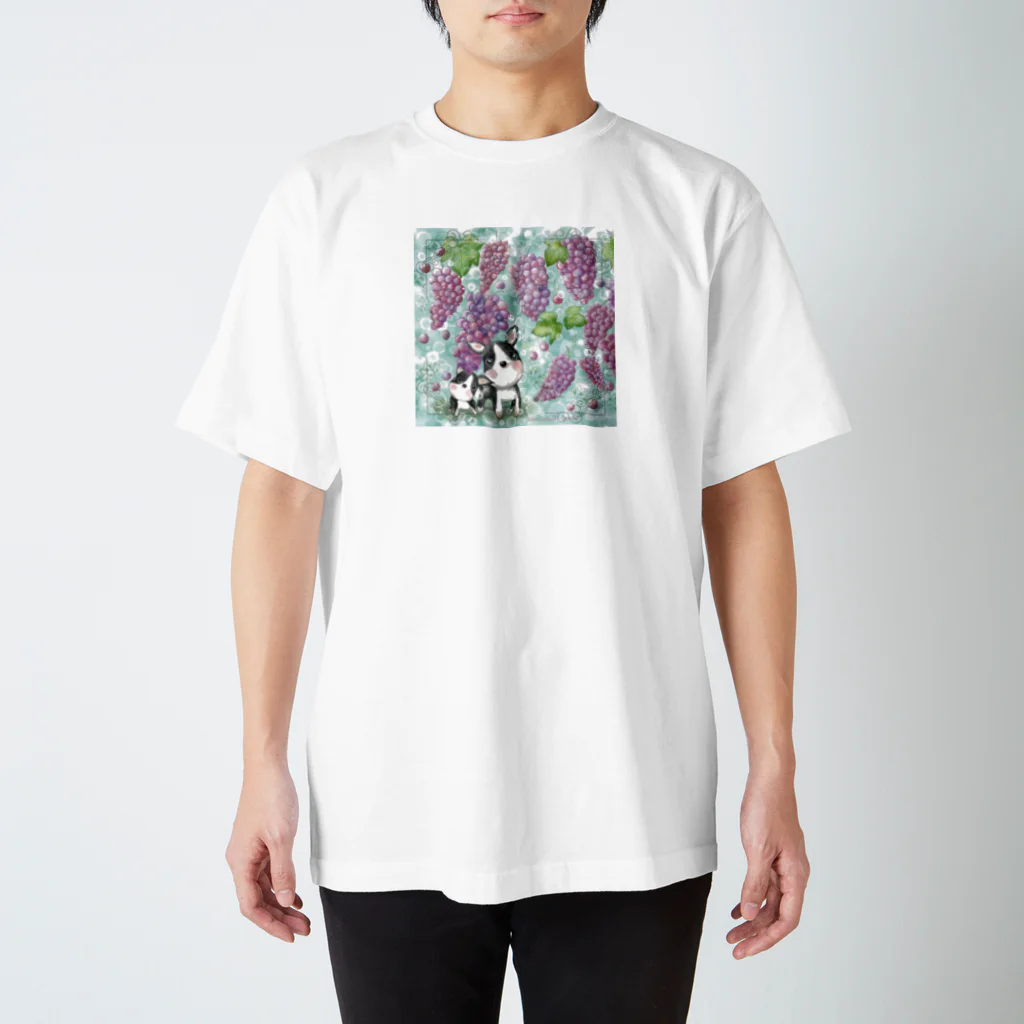 Vegefru　bouquet　　　　　　　＜ベジフルブーケ＞のボストンテリアとデラウェア スタンダードTシャツ