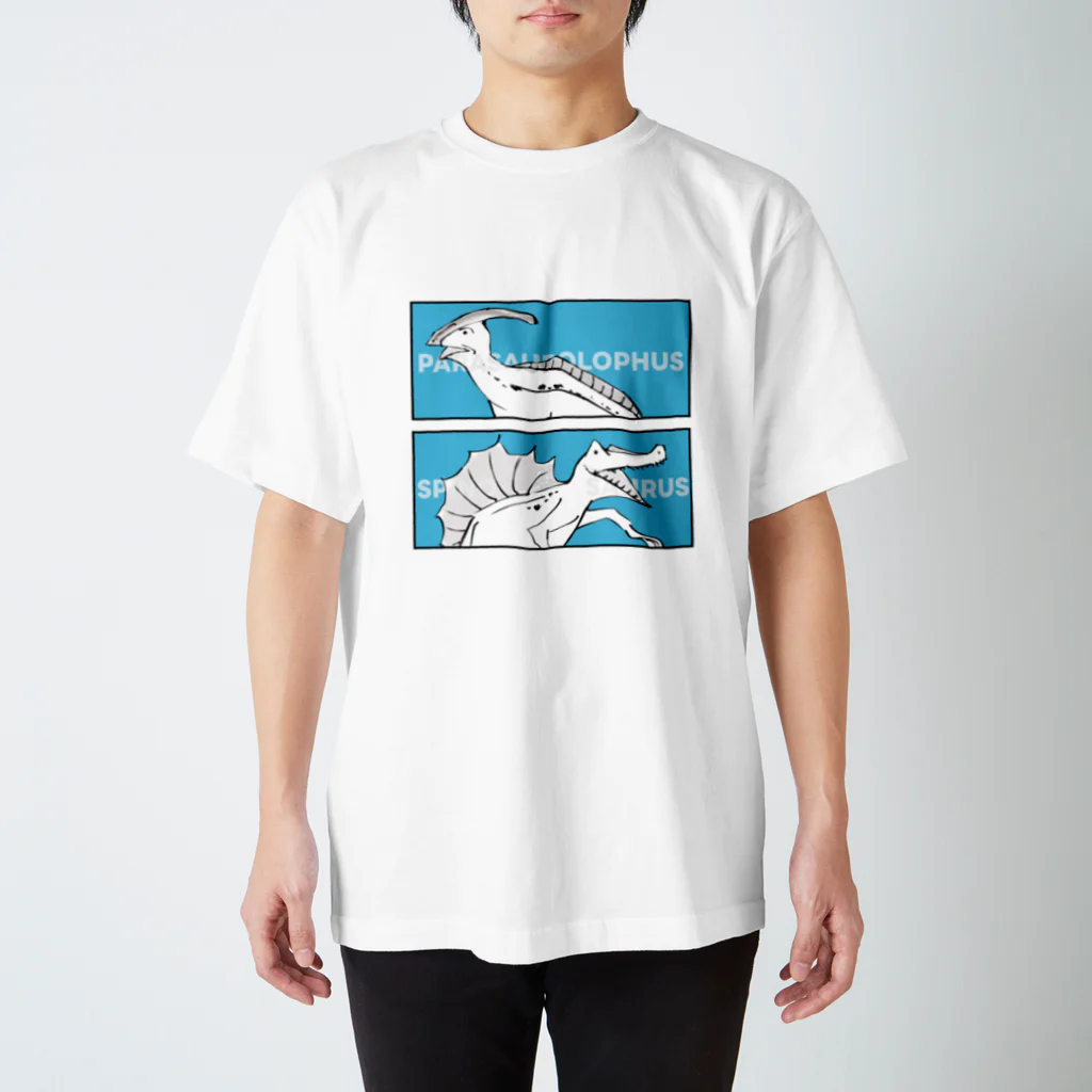彩葉-IROHA-の戯画ザウルス(パラサウロロフス・スピノサウルス) Regular Fit T-Shirt