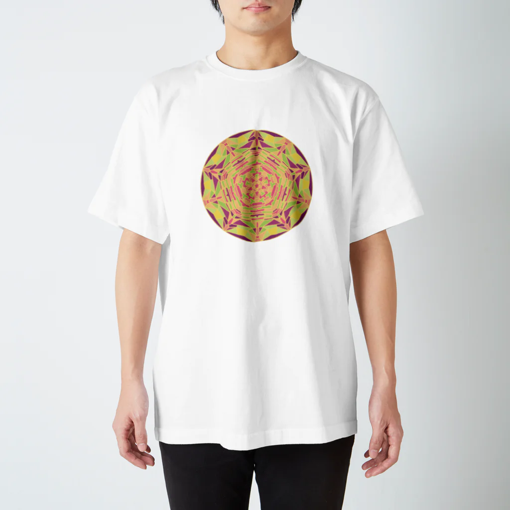 LeafCreateのフルーツカラー曼荼羅 Regular Fit T-Shirt