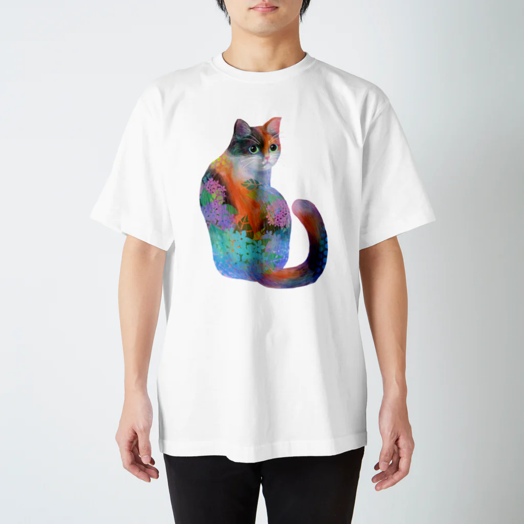 yucca-ticcaの三毛猫 スタンダードTシャツ