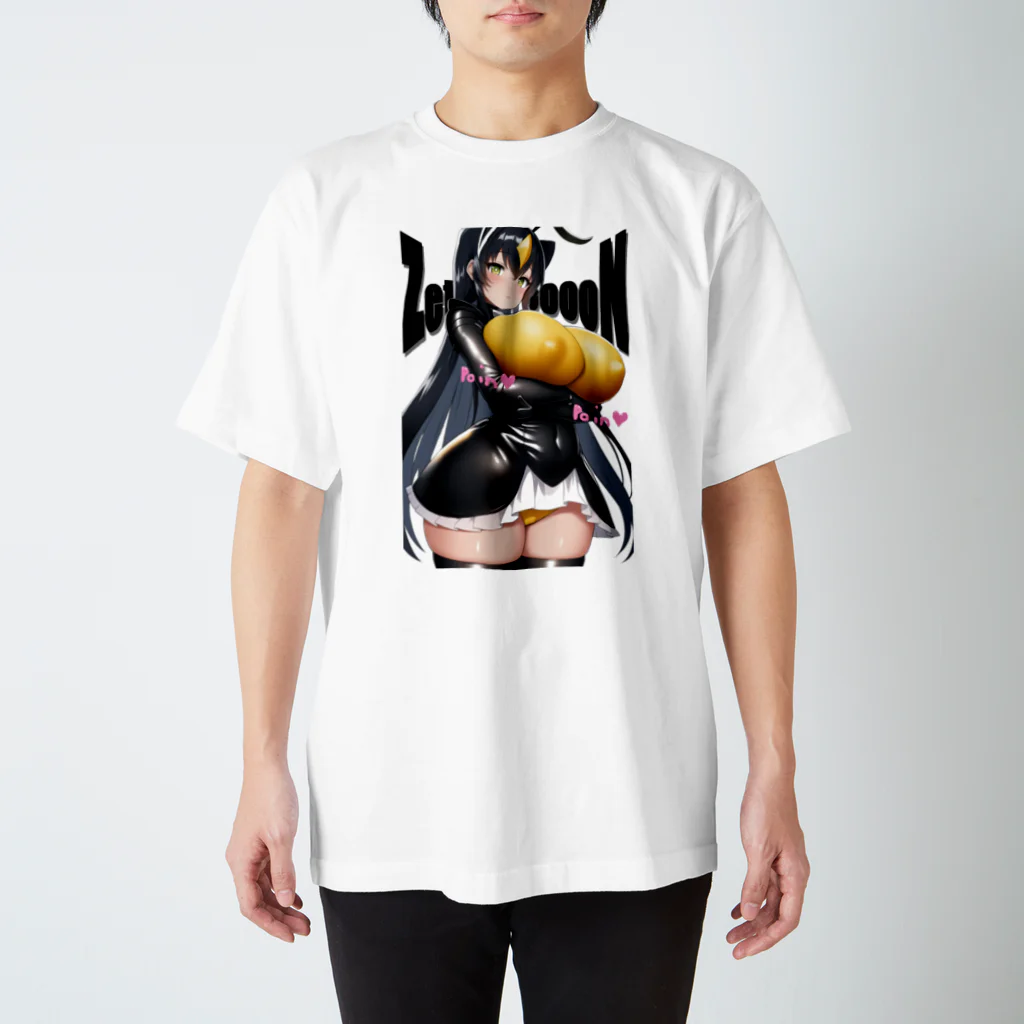 amamoemomoの擬人化怪獣女の子 Regular Fit T-Shirt