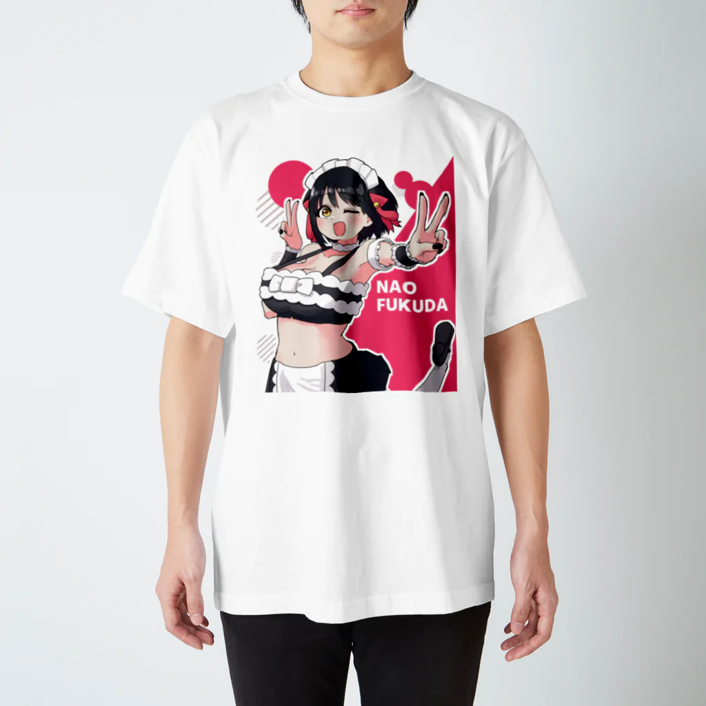 Nao_Fukudaのダブルピース福田ナオ(カラー) スタンダードTシャツ