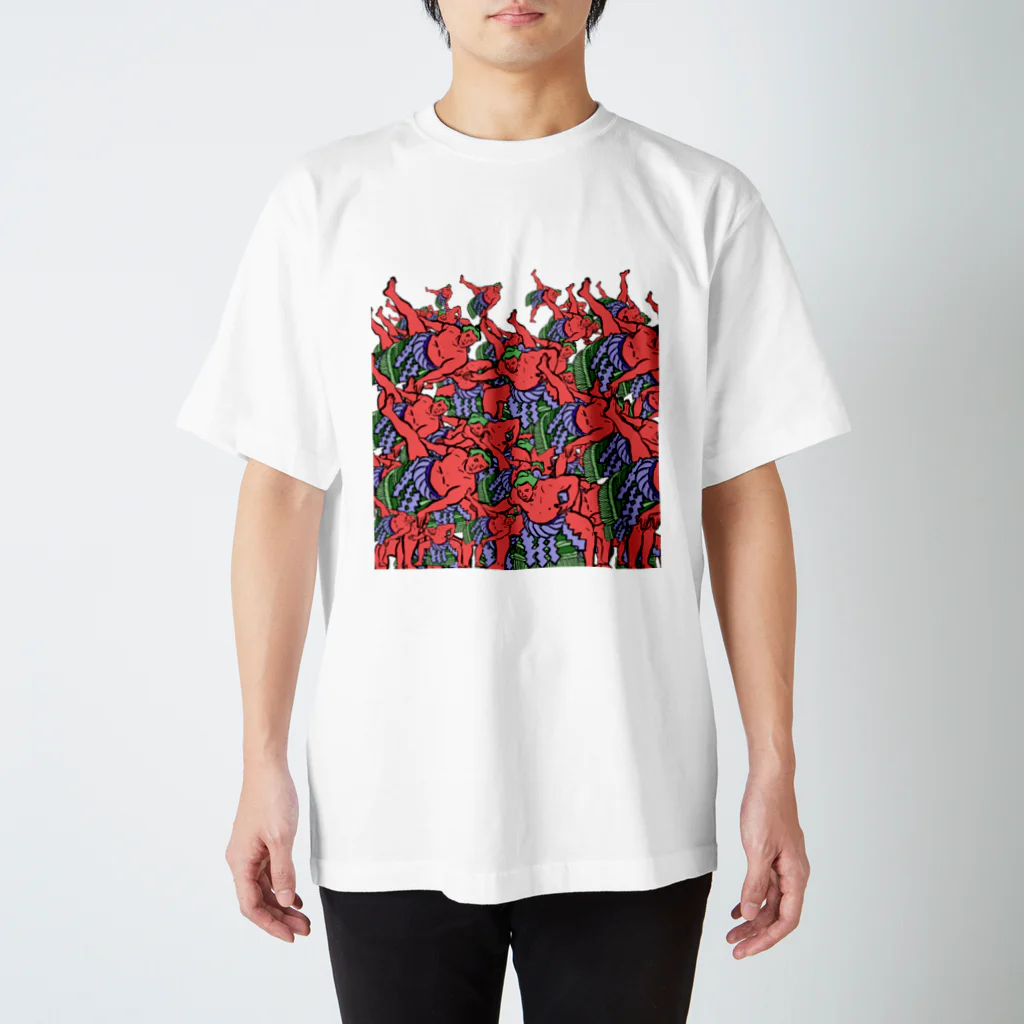 リーフレットファームの横綱トマト柄 スタンダードTシャツ