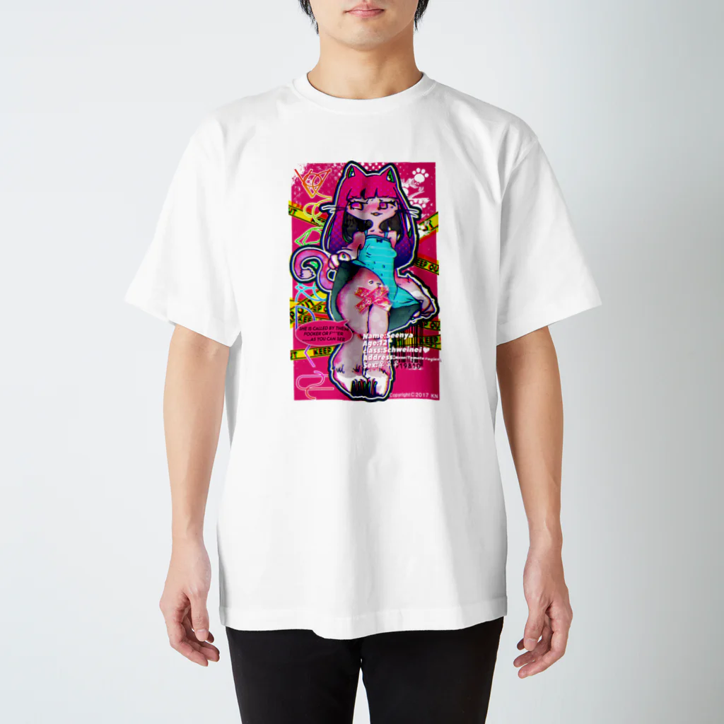 紺のシーニャちゃん Regular Fit T-Shirt