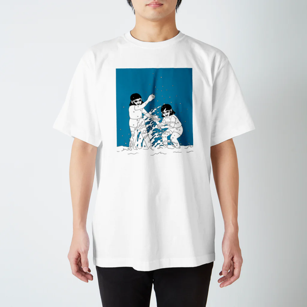 オカッパ族の青空にかがやく スタンダードTシャツ