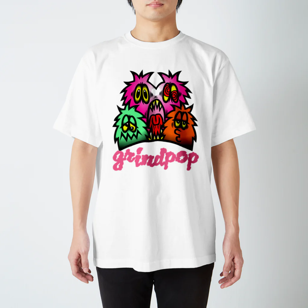 grind popのgp-spiky monsterz PINK Regular Fit T-Shirt