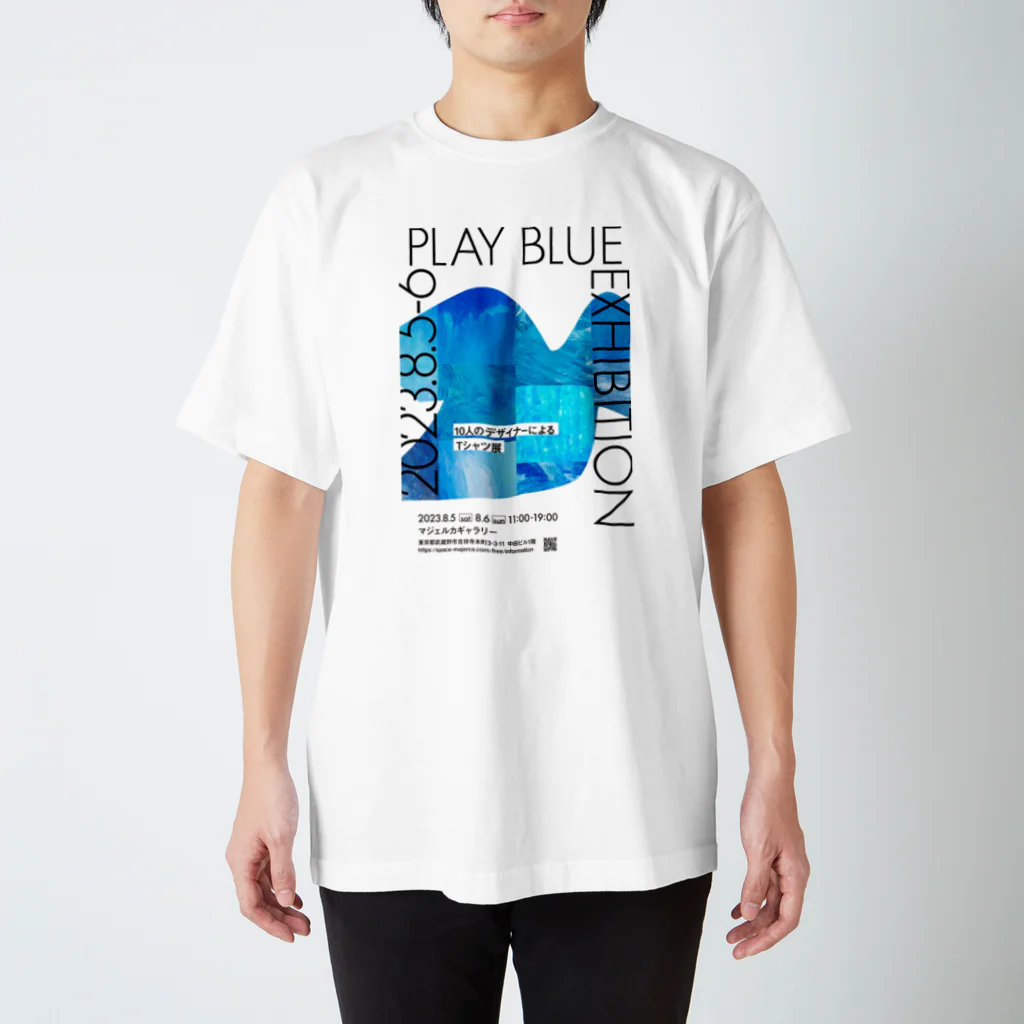 YUKA WATANABE | YUKASUKE Designの【展示DM Tシャツ】PLAY BLUE EXHIBITION スタンダードTシャツ