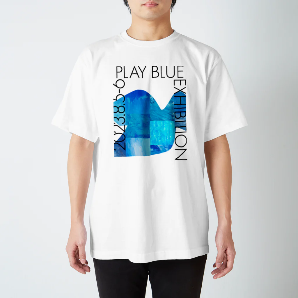 YUKA WATANABE | YUKASUKE Designの【展示DM Tシャツ③】PLAY BLUE EXHIBITION スタンダードTシャツ