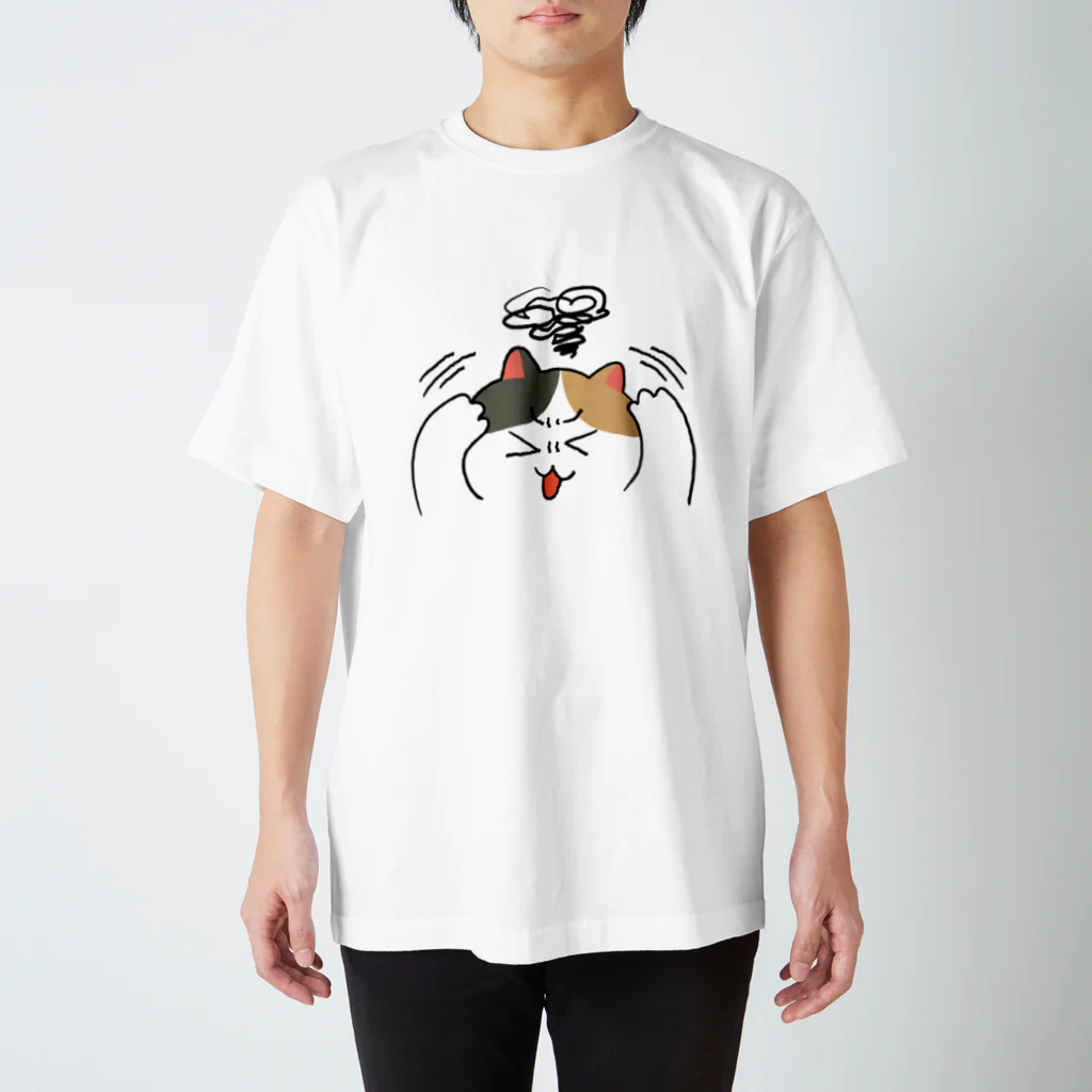 YOSHInekoの悩む猫 Regular Fit T-Shirt