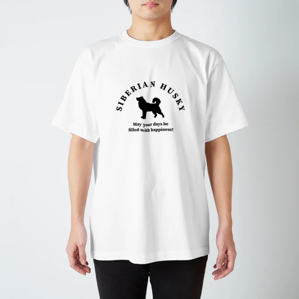 onehappinessのハスキー　happiness!　【One:Happiness】 Regular Fit T-Shirt