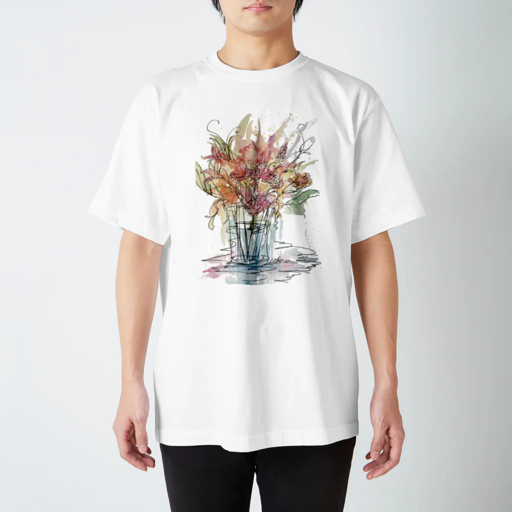 宇宙ﾕｰﾘﾝﾁｨのsuisai rakugaki (bouquet) Regular Fit T-Shirt