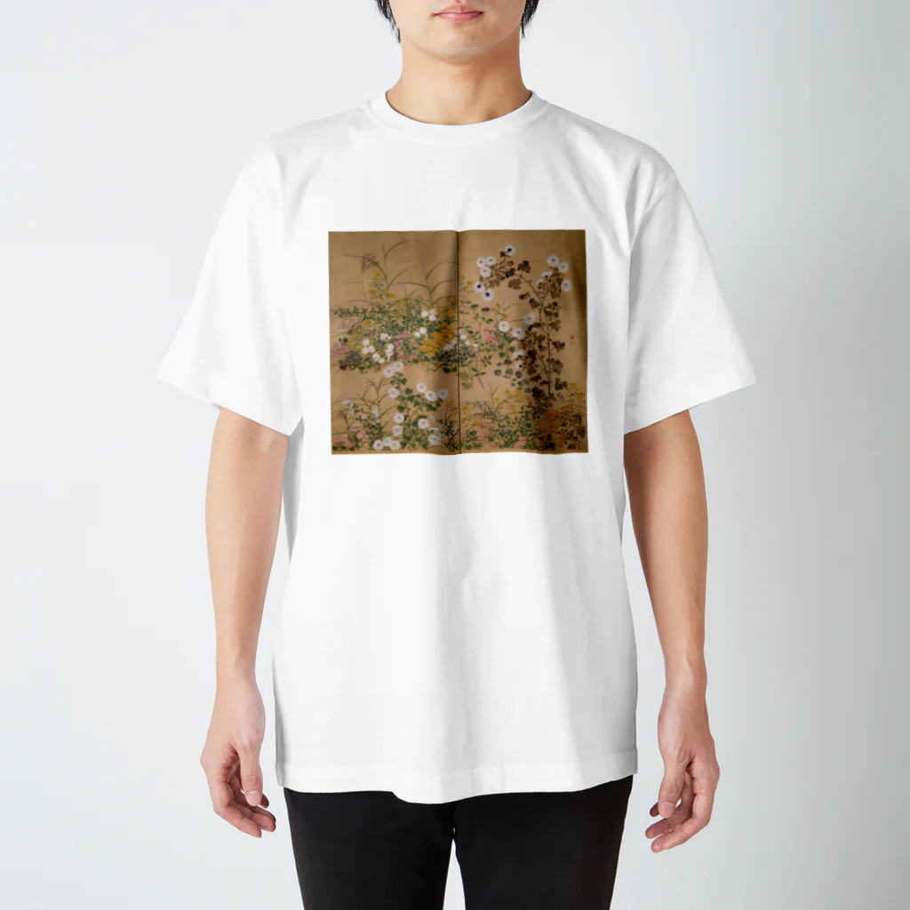 寿めでたや(ukiyoe)の日本画：尾形光琳_秋草図 右隻 Regular Fit T-Shirt