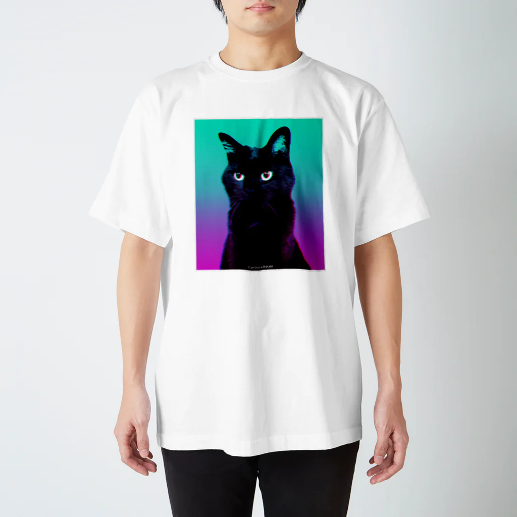 Carbon ＆ Baconのセンチメンタルな日の黒ねこT Regular Fit T-Shirt