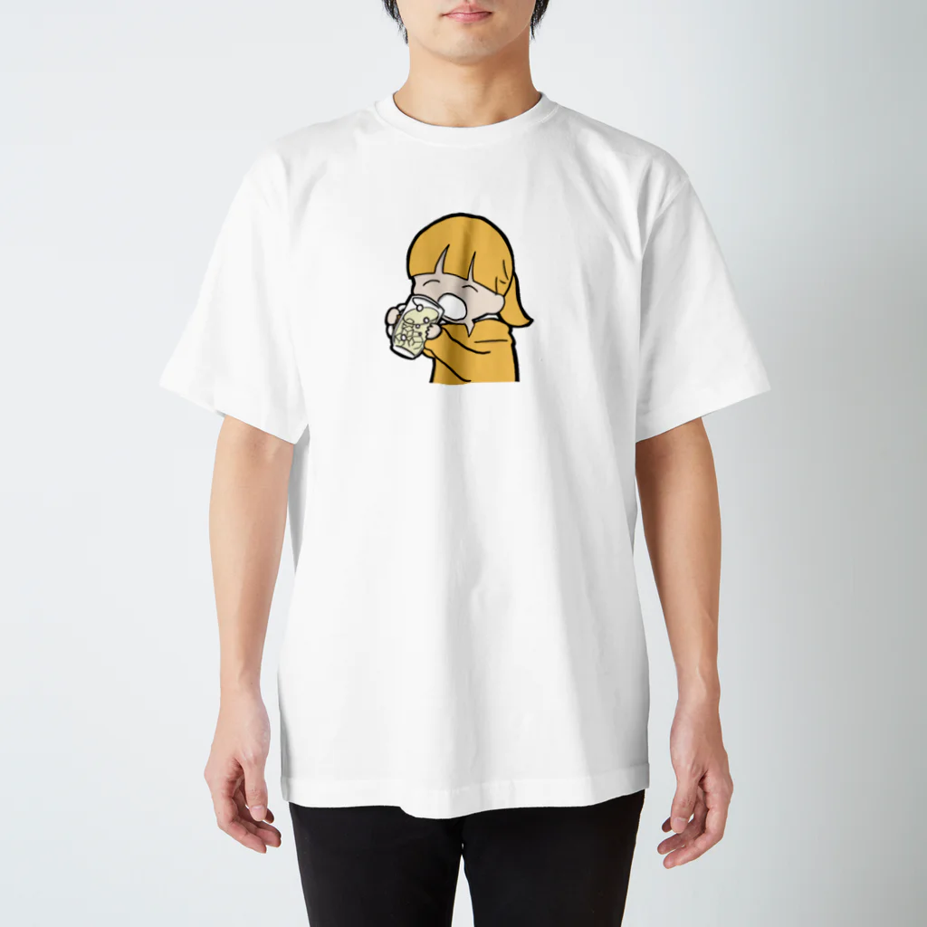 つくねのおみせのハイボールうまうま(オレンジ) スタンダードTシャツ