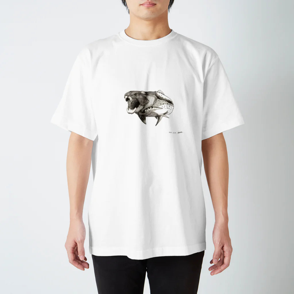 Prehistorik-art_junya-tanakaのダンクルオステウスTシャツ Regular Fit T-Shirt